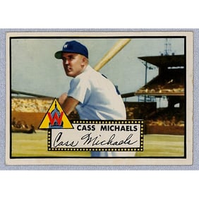 1952 Topps Baseball Cass Michaels Crease Free