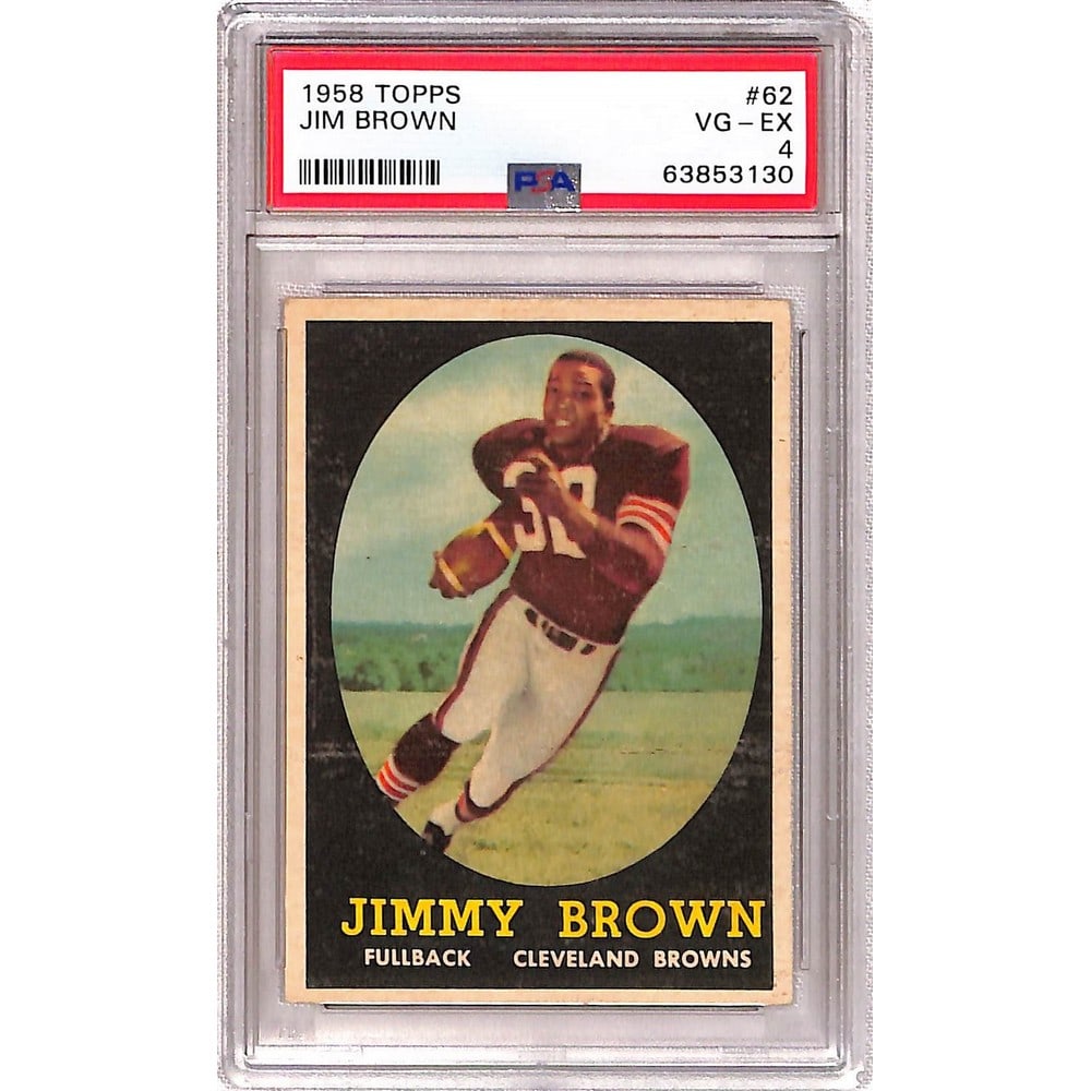 1958 Topps Jim Brown Rookie Psa 4 Crease Free (1 of 2)