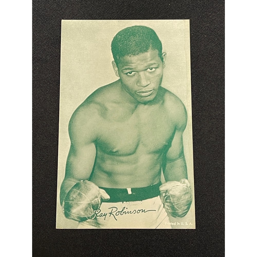 1950's Sugar Ray Robinson Boxing Exhibit Card (1 of 2)