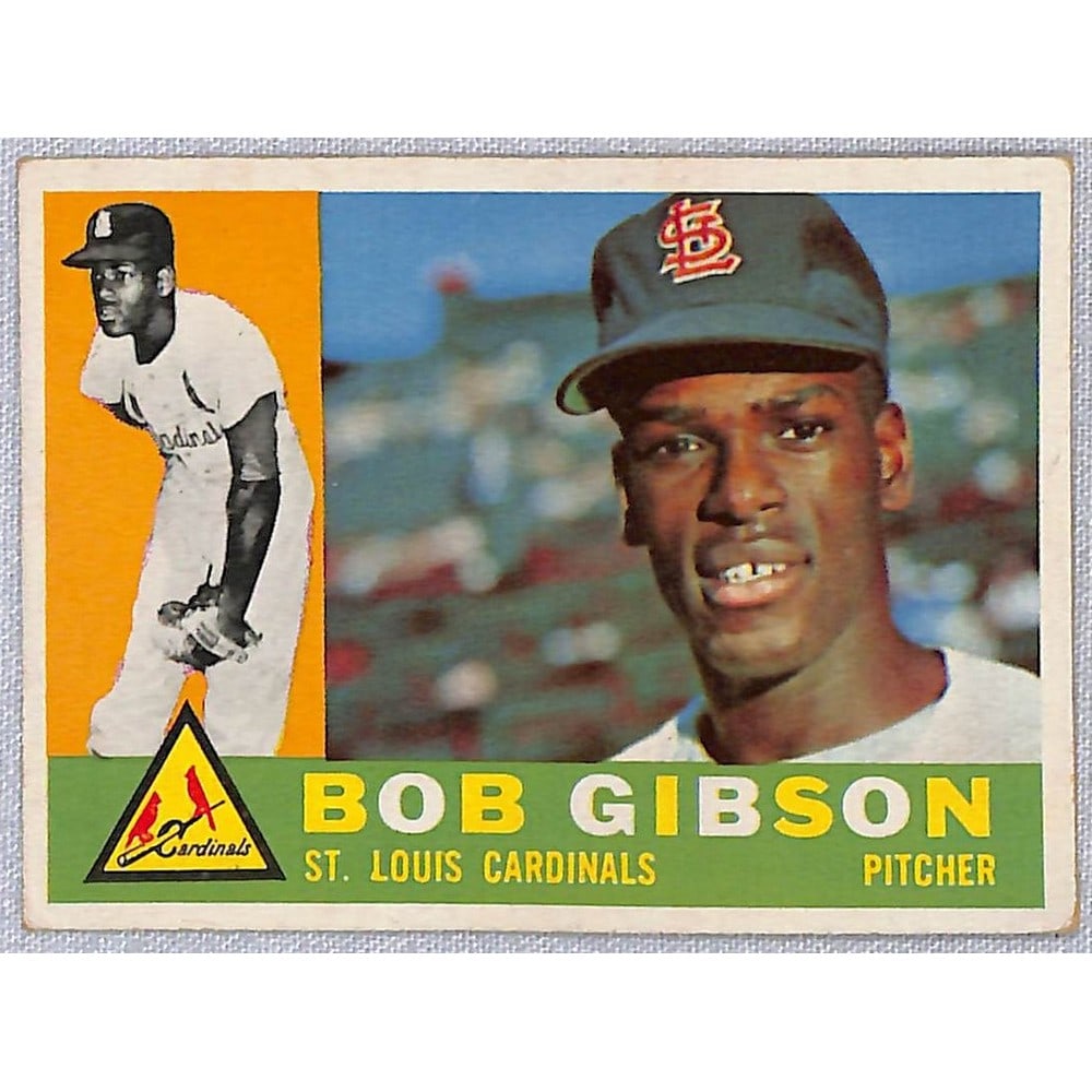 1960 Topps Crease Free Bob Gibson (1 of 2)
