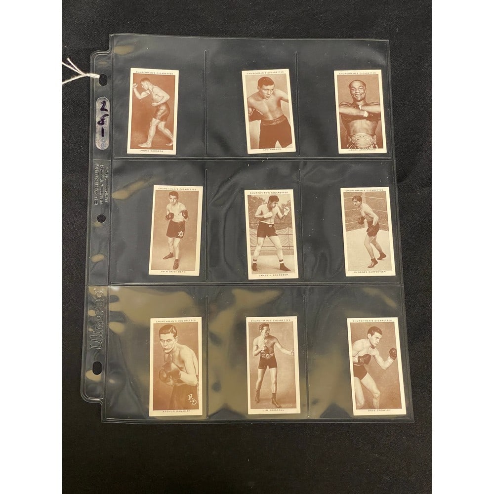 (9) 1938 Churchman Boxing Cards (1 of 2)
