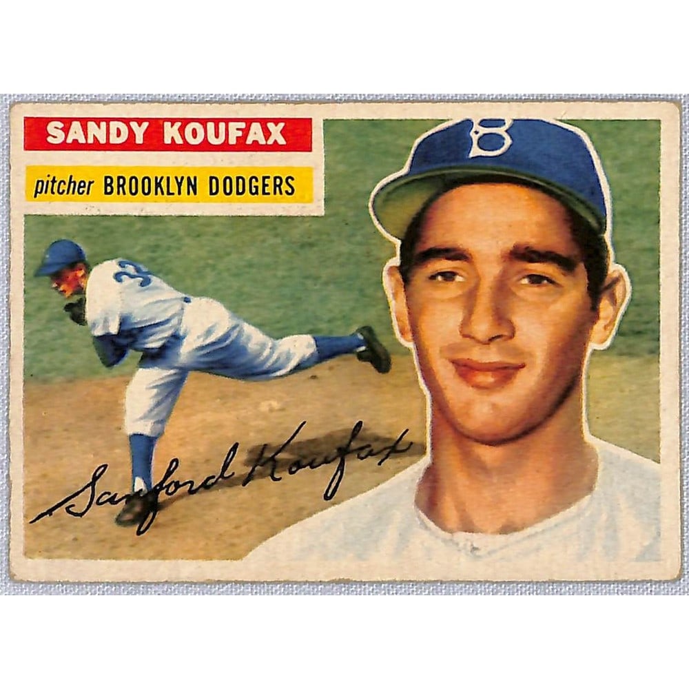 1956 Topps Sandy Koufax Centered Light Crease (1 of 2)