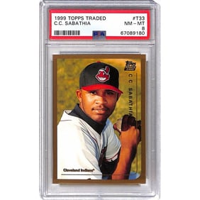 1999 Topps Traded Cc Sabathia Rc Psa 8