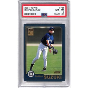 2001 Topps Ichiro Suzuki Rookie Psa 8