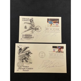 (2) 1980 Olympics Signed 1st Day Covers