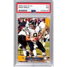 2002 Leaf Rookie And Stars Drew Brees Psa 7