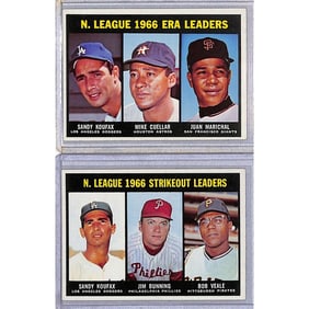 (2) 1967 Topps Baseball Leader Cards