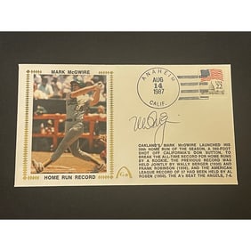 1987 Mark Mcgwire Signed 1st Day Cover