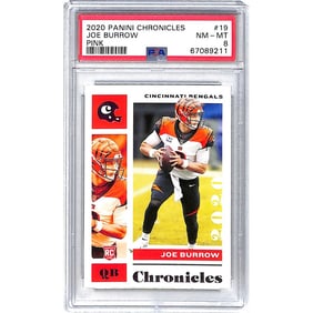 2020 Chronicles Joe Burrow Rc Pink Psa 8
