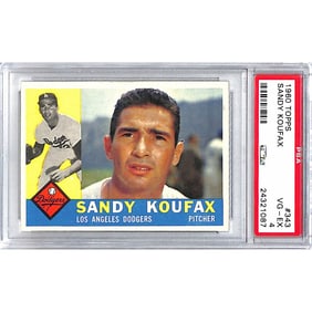 1960 Topps Sandy Koufax Psa 4