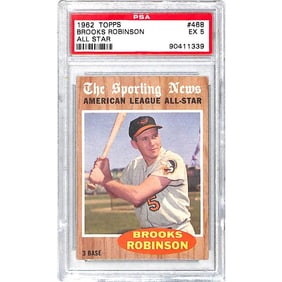 1962 Topps Brooks Robinson Allstar Psa 5