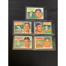 (5) 1956 Topps Baseball Stars