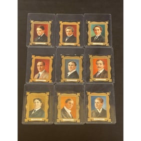 (9) 1910 T25 Little Cigars Between The Acts Cards