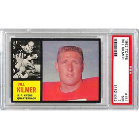 1962 Topps Football Bill Kilmer Rc Psa 7