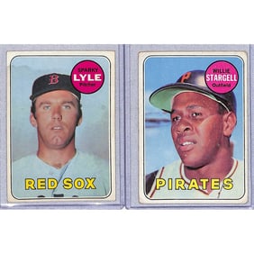 (2) 1969 Topps Baseball Stars/rc