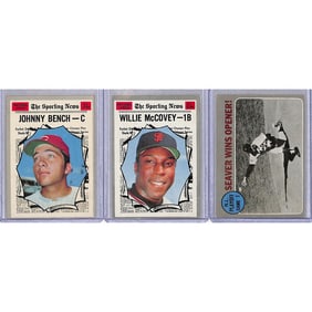 (3) 1970 Topps Baseball Stars/hof