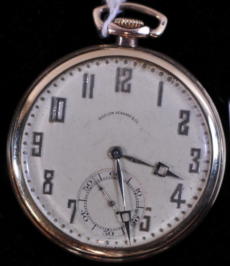 15 Jewel Zenith Watch: 15 Jewel Zenith adjusted Grade pocket watch sold by Biglow and Kennard Boston in Gold Filled case runs good