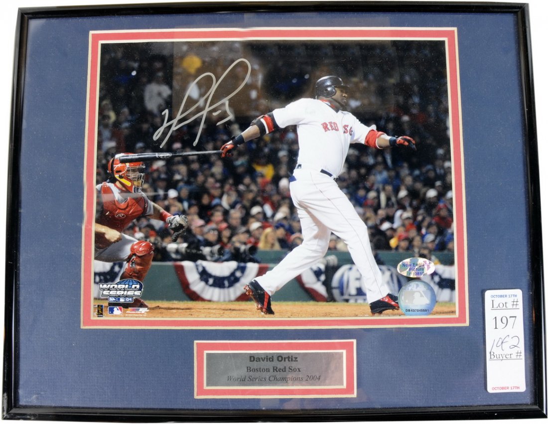 Red Sox Autograph Photo: David Ortiz and Jason Varitek Autographed Photos