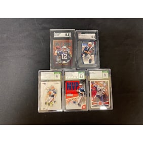 (5) Graded Tom Brady Cards