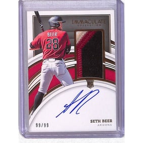 2022 Immaculate Seth Beer Auto/patch 99/99