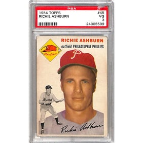 1954 Topps Richie Ashburn Psa 3