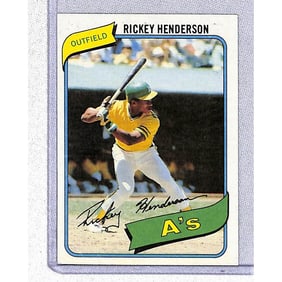 1980 Topps Rickey Henderson Rookie