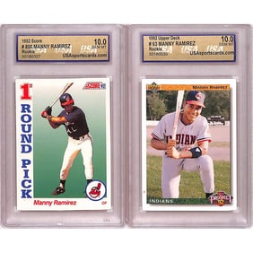 (3) Graded Manny Ramirez Rookies