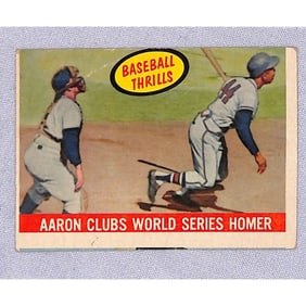 1959 Topps Baseball Thrills Hank Aaron