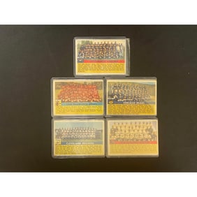 (5) 1950's Football Team Cards