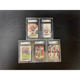 (5) Sgc Graded Tom Brady Cards