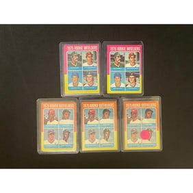 (12) 1975 Topps Baseball Rookies/leaders