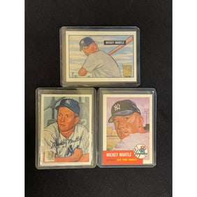(3) Mickey Mantle Reprint Cards