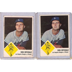 (2) 1963 Fleer Don Drysdale Cards