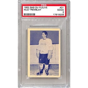 (2) Psa Graded 1952 Bas Du Fleuve Hockey Cards