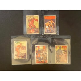 (5) 1935 Schutter Johnson Cards Low Grade