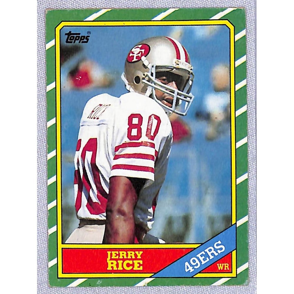 1986 Topps Jerry Rice Rookie Pen On Back: 1986 Topps Jerry Rice Rookie