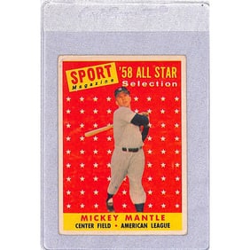 1958 Topps Mickey Mantle Allstar
