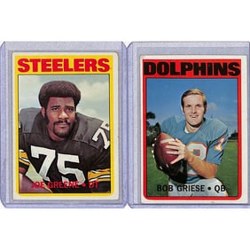 High Grade Vintage Bob Griese/joe Greene Cards