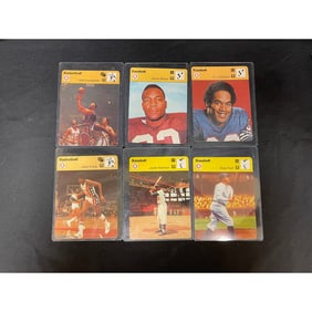 (50) 1977 Sports Casters Cards With Jim Brown