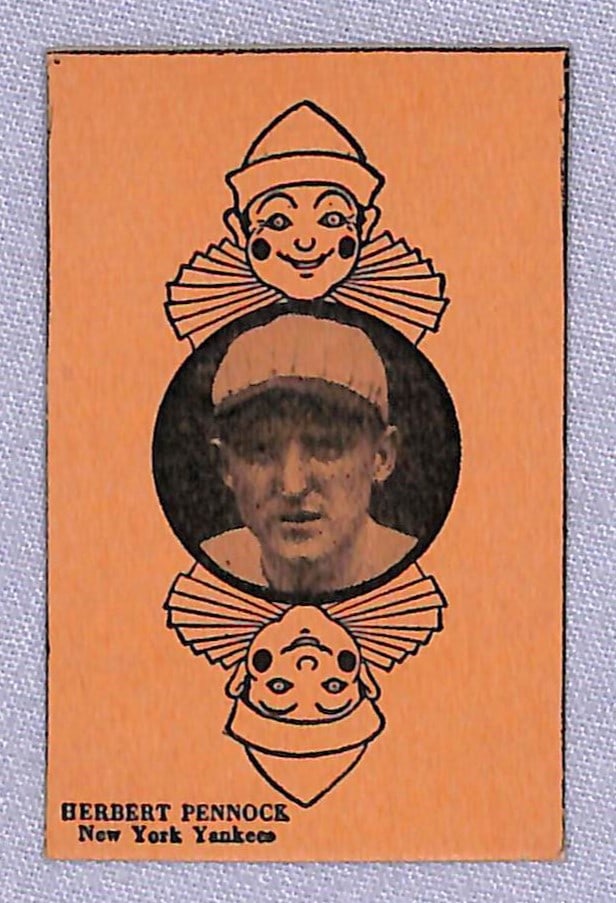 1920's Herb Pennock Strip Card Hof Nice Condition (1 of 2)
