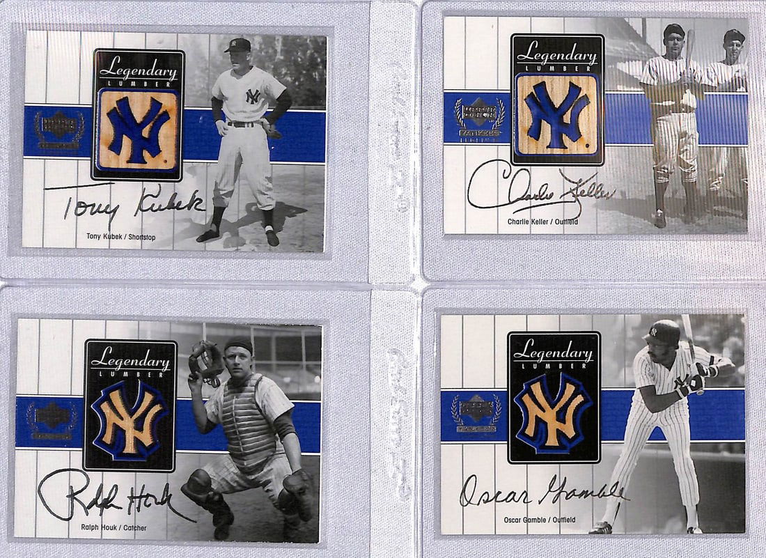 (4) 2000 Legendary Lumber Bat Cards (1 of 2)