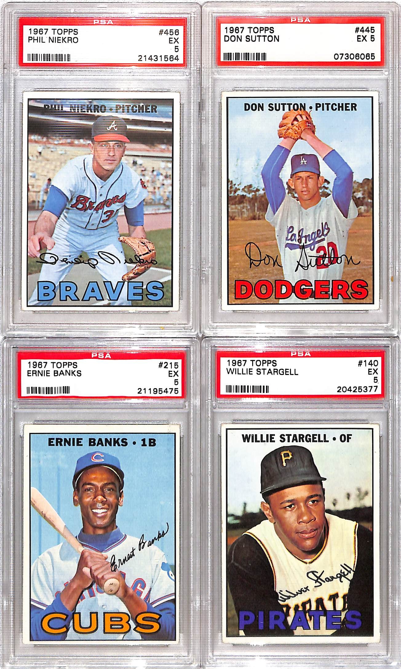 (4) Psa 5 1967 Topps Baseball Hof (1 of 2)