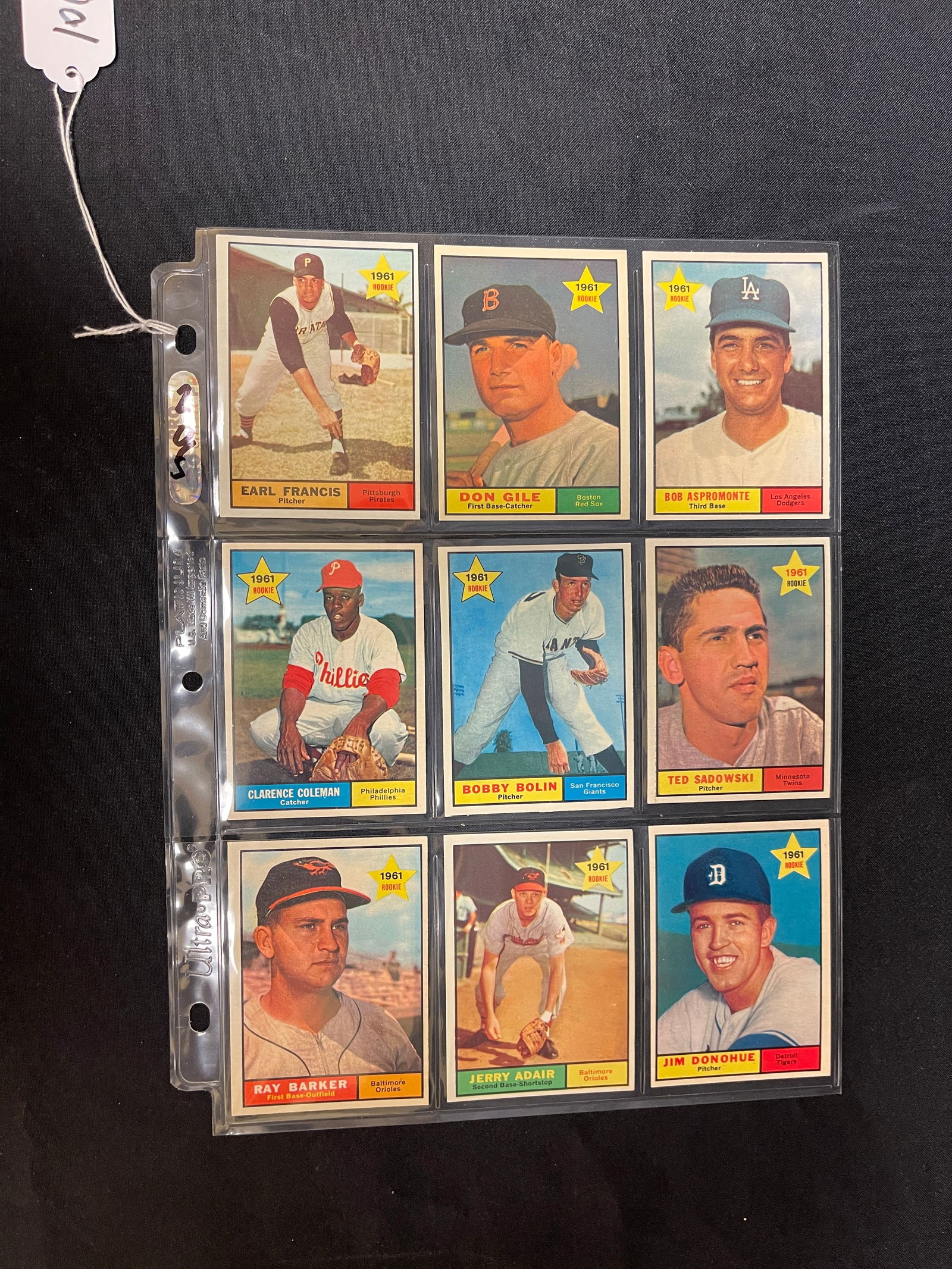 (9) 1961 Topps Baseball Rc Lot Hi Grade (1 of 2)