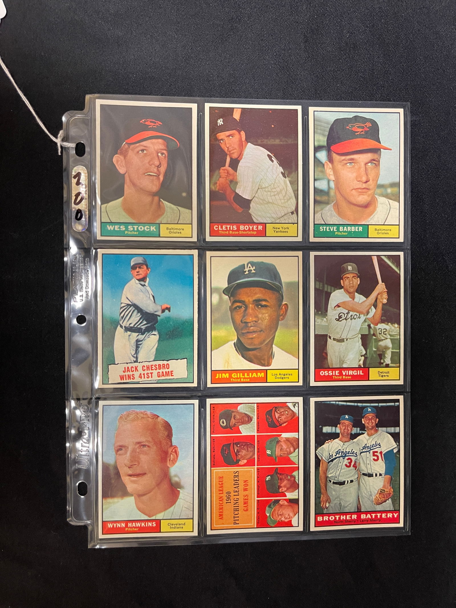 (9) 1961 Topps Baseball Cards Hi Grade (1 of 2)