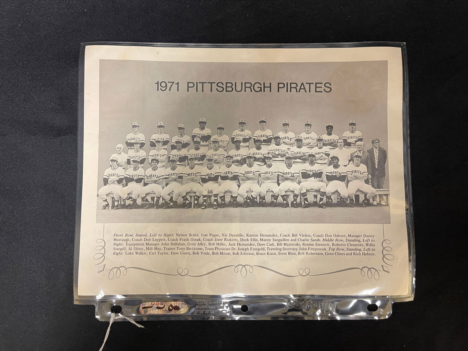 1971 Pittsburgh Pirates Baseball Premium Photo (1 of 2)