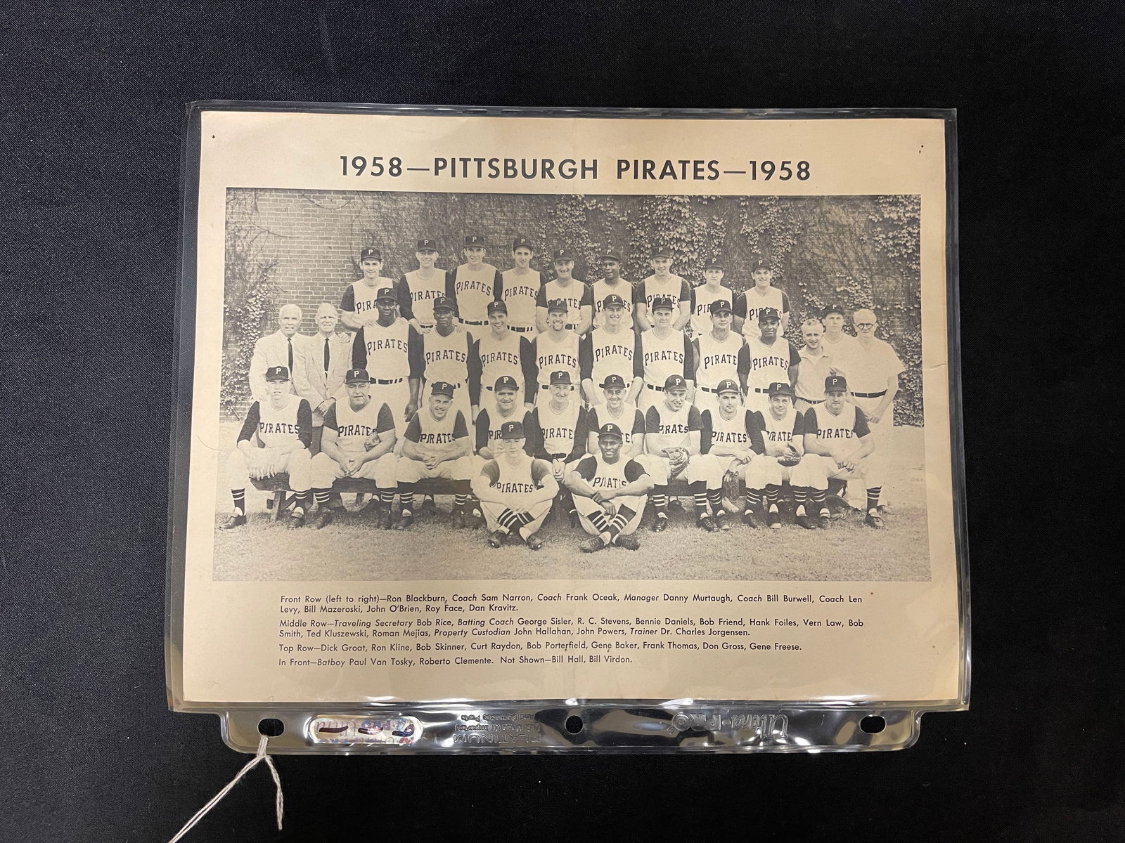 1958 Pittsburgh Pirates Baseball Premium Team Phot (1 of 2)