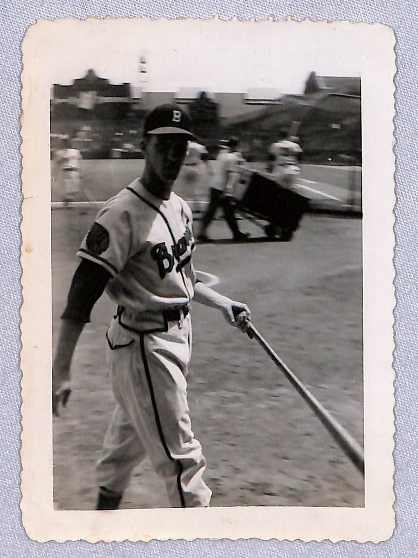 Vintage Warren Spahn Original Baseball Snapshot: Vintage Warren Spahn Original Baseball Snapshot Photo