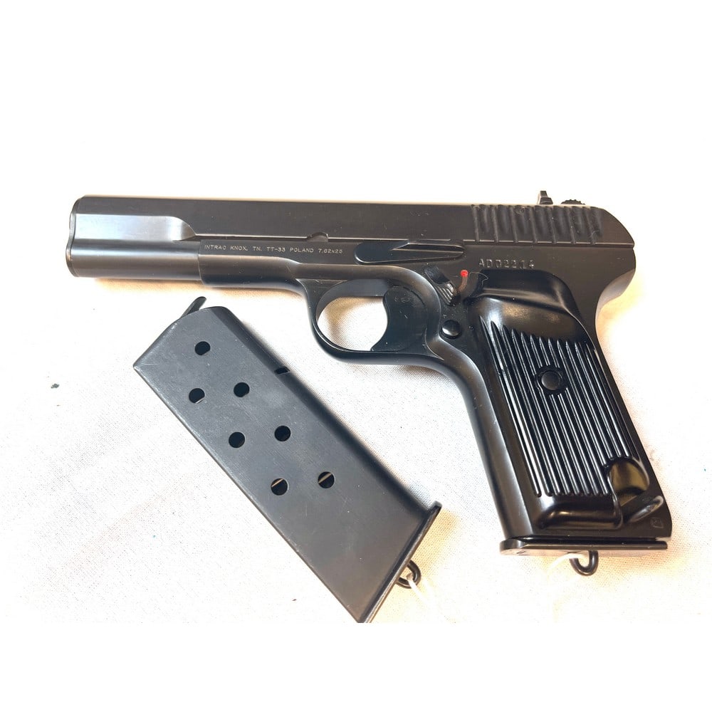 Radom Tt-33 Pistol 7.62x25 Poland 1954: Brilliant Bore Very Good Condition Serial # Ad02214 With 2 Original Magazines With Full Box Of Ammo