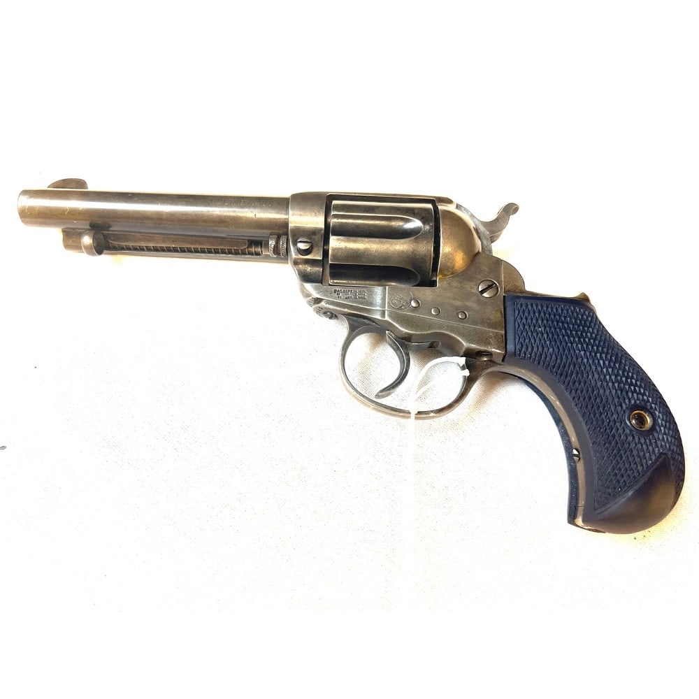 Colt Da 38 Revolver Circa 1877 Lightning: Nice Condition Vg Bore, Reproduction Grips Works Well .38 Colt No Ffl Needed As This Is An Antique With Full Box Of Ammo