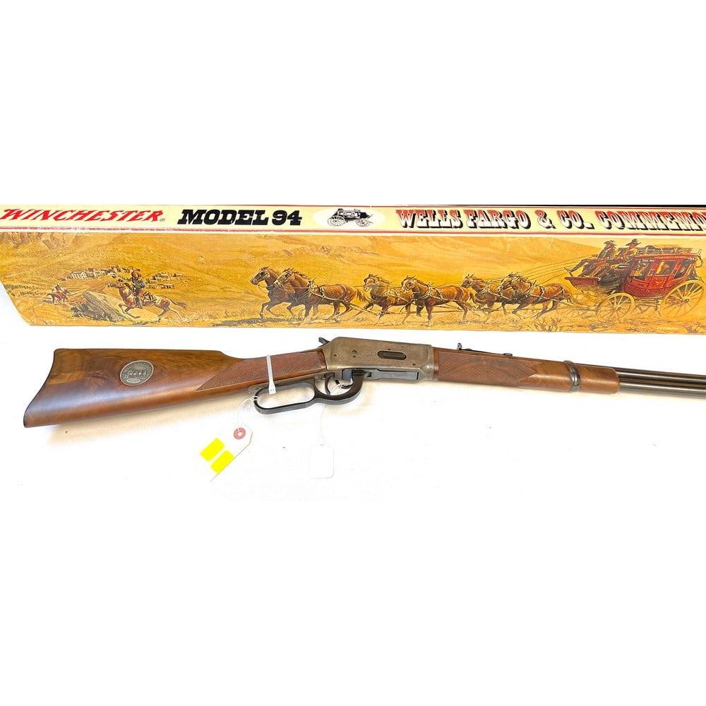 New In Box Winchester Model 94 Wells Fargo Rifle: 30-30 Manufactured In 1977 With Saddle Ring Serial Number Wfco5256